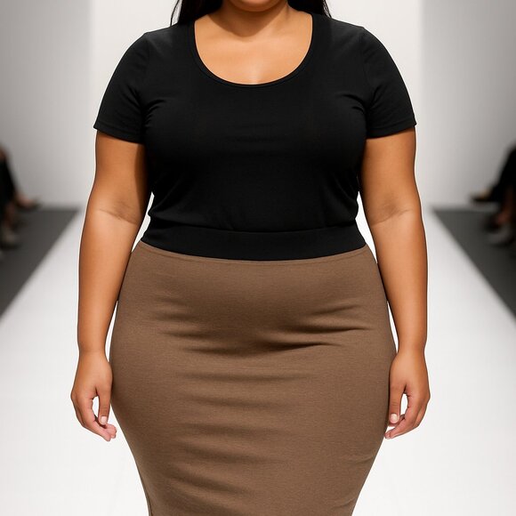 Pencil Skirt with elastic waistband - Picture 2 of 5